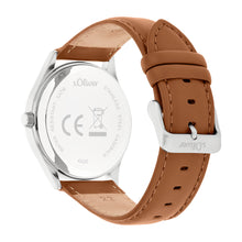 Laden Sie das Bild in den Galerie-Viewer, s.Oliver Herren Uhr Armbanduhr Leder SO-4426-LQ