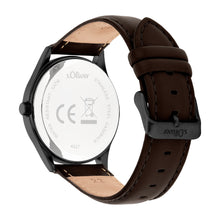 Laden Sie das Bild in den Galerie-Viewer, s.Oliver Herren Uhr Armbanduhr Leder SO-4427-LQ