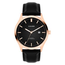 Laden Sie das Bild in den Galerie-Viewer, s.Oliver Herren Uhr Armbanduhr Leder SO-4428-LQ