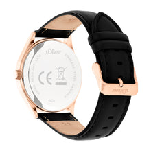 Laden Sie das Bild in den Galerie-Viewer, s.Oliver Herren Uhr Armbanduhr Leder SO-4428-LQ