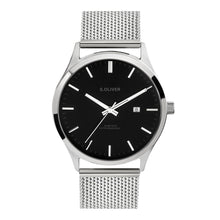 Laden Sie das Bild in den Galerie-Viewer, s.Oliver Herren Uhr Armbanduhr Edelstahl SO-4430-MQ