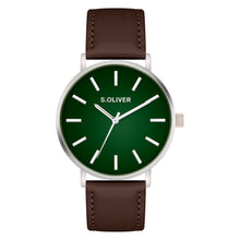 Laden Sie das Bild in den Galerie-Viewer, s.Oliver Herren Uhr Armbanduhr Leder SO-4441-LQ