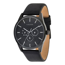 Laden Sie das Bild in den Galerie-Viewer, s.Oliver Herren Uhr Armbanduhr Leder SO-4445-LM