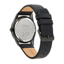 Laden Sie das Bild in den Galerie-Viewer, s.Oliver Herren Uhr Armbanduhr Leder SO-4445-LM