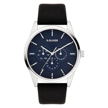 Laden Sie das Bild in den Galerie-Viewer, s.Oliver Herren Uhr Armbanduhr Leder SO-4450-LM
