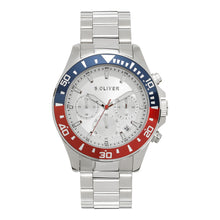 Laden Sie das Bild in den Galerie-Viewer, s.Oliver Herren Uhr Armbanduhr Chronograph Edelstahl Silber SO-4453-MC