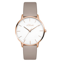 Laden Sie das Bild in den Galerie-Viewer, s.Oliver Damen Uhr Armbanduhr Leder SO-4469-LQ