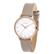 Laden Sie das Bild in den Galerie-Viewer, s.Oliver Damen Uhr Armbanduhr Leder SO-4469-LQ