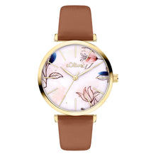 Laden Sie das Bild in den Galerie-Viewer, s.Oliver Damen Uhr Armbanduhr Leder SO-4495-LQ