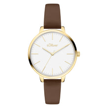 Laden Sie das Bild in den Galerie-Viewer, s.Oliver Damen Uhr Armbanduhr Leder SO-4569-LQ