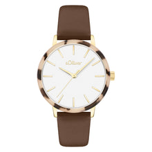 Laden Sie das Bild in den Galerie-Viewer, s.Oliver Damen Uhr Armbanduhr Leder SO-4577-LQ