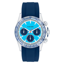 Laden Sie das Bild in den Galerie-Viewer, s.Oliver Herren Uhr Armbanduhr Chronograph Silikon SO-4602-PC