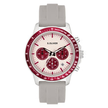 Laden Sie das Bild in den Galerie-Viewer, s.Oliver Herren Uhr Chronograph Armbanduhr Silikon SO-4604-PC