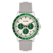 Laden Sie das Bild in den Galerie-Viewer, s.Oliver Herren Uhr Chronograph Armbanduhr Silikon SO-4605-PC