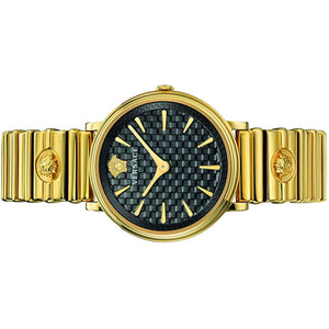Versace Damen Uhr Armbanduhr V-Circle VE8101519 Edelstahl