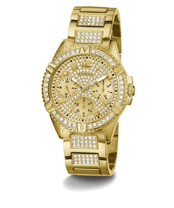 Guess Damen Uhr Armbanduhr LADY FRONTIER W1156L2 Edelstahl gold