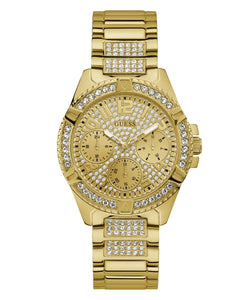 Guess Damen Uhr Armbanduhr LADY FRONTIER W1156L2 Edelstahl gold