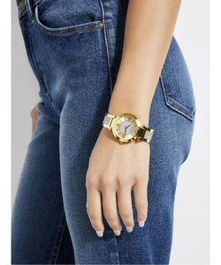 Guess Damen Uhr Armbanduhr AURORA W1288L2 Edelstahl gold
