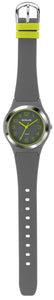 SINAR Jugenduhr Armbanduhr Analog Quarz Jungen Silikonband XB-48-1 grau gelb