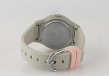 Laden Sie das Bild in den Galerie-Viewer, SINAR Jugenduhr Armbanduhr Analog Quarz Mädchen Silikonband XB-48-5 grau rosa