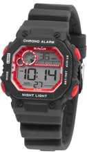 Laden Sie das Bild in den Galerie-Viewer, SINAR Jugenduhr Armbanduhr Digital Quarz Unisex Silikonband XE-55-1 Retro-Look