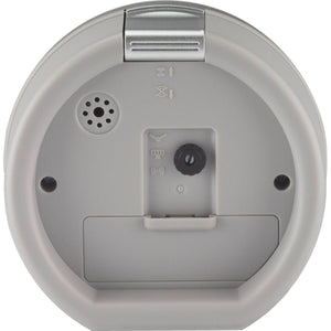 ATRIUM Wecker Analog Quarz grau silber A261-19 ohne Ticken mit Licht