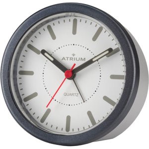 ATRIUM Wecker Analog Quarz weiß grau A261-4 ohne Ticken mit Licht