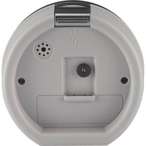 ATRIUM Wecker Analog Quarz weiß grau A261-4 ohne Ticken mit Licht