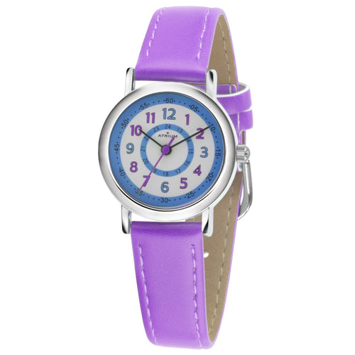 ATRIUM Kinder-Armbanduhr Analog Quarz Mädchen Kunstleder A31-108 lila