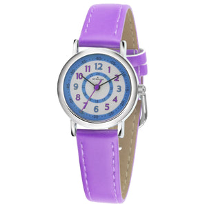 ATRIUM Kinder-Armbanduhr Analog Quarz Mädchen Kunstleder A31-108 lila