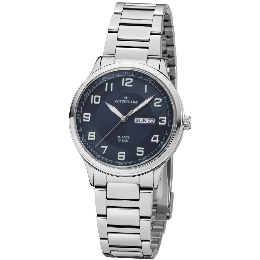 ATRIUM Herren Uhr Armbanduhr Edelstahl Analog Quarz A39-35