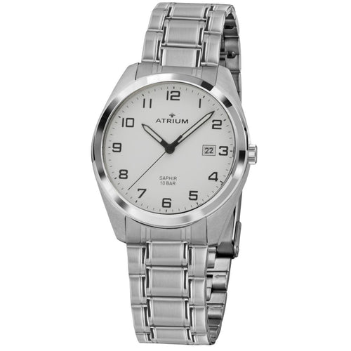 ATRIUM Herren Uhr Armbanduhr Edelstahl Analog Quarz Saphirglas A42-30