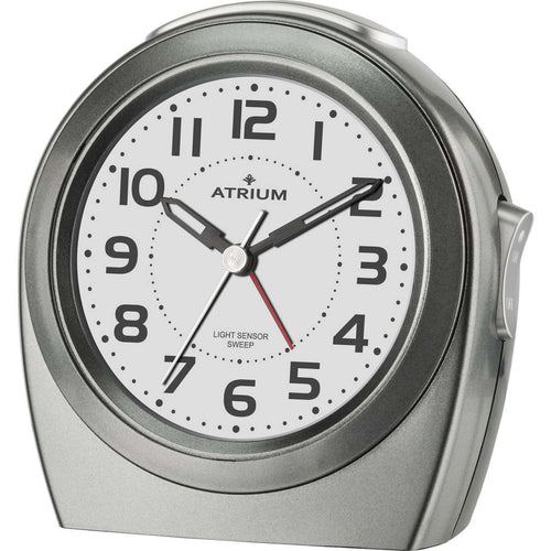 ATRIUM Wecker Analog Quarz anthrazit A451-4 ohne Ticken Nachtlicht