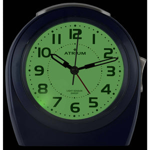 ATRIUM Wecker Analog Quarz blau A451-5 ohne Ticken Nachtlicht