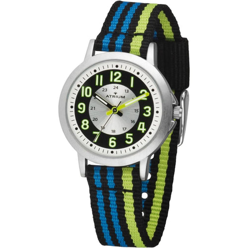 ATRIUM Kinder-Armbanduhr Analog Quarz Jungen Nylon A50-13 schwarz hellblau