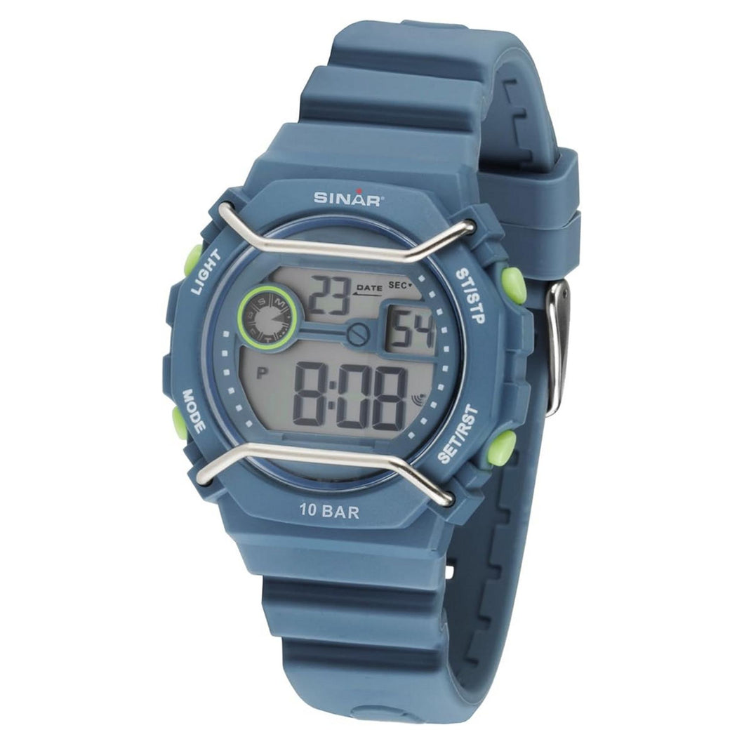 SINAR Jugenduhr Armbanduhr Digital Quarz Jungen Silikonband XE-69-5 Blau