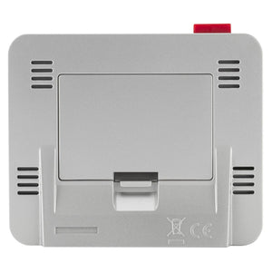 ATRIUM Wecker Digital Quarz Funkwecker A760-19 Nachtlicht Temperatur silber