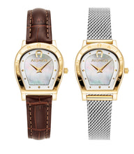 Laden Sie das Bild in den Galerie-Viewer, Aigner Damen Uhr Armbanduhr Edelstahl gold AGW.276001-SET
