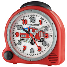 Laden Sie das Bild in den Galerie-Viewer, JACQUES FAREL Kinderwecker Wecker Analog Quarz Feuerwehr Jungen AVC AVC 02FIRE-1 Wecksound