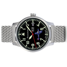 Laden Sie das Bild in den Galerie-Viewer, Aristo Herren Messerschmitt Uhr Fliegeruhr Automatik BF108-90M Edelstahl
