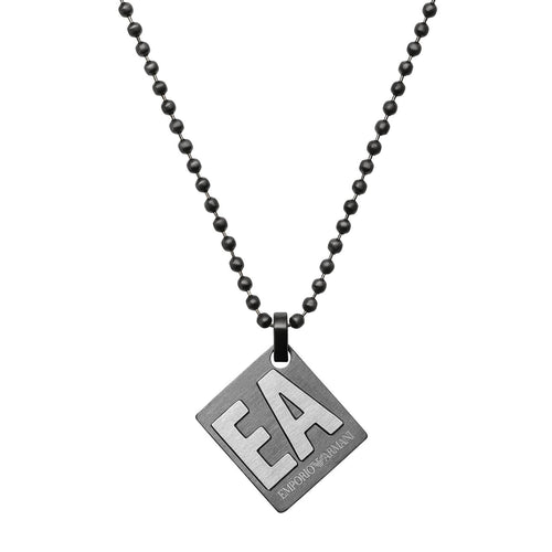 Emporio Armani Herren Kette Halskette Edelstahl Schwarz EGS2754060