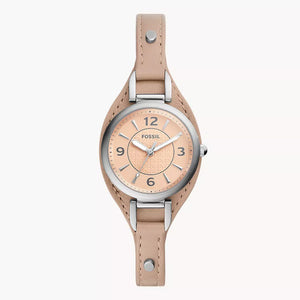 Fossil Damen Armbanduhr Uhr CARLIE ES5213 Leder