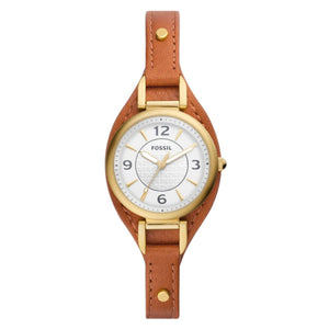 Fossil Damen Armbanduhr Uhr CARLIE ES5215 Leder