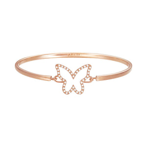 Esprit Damen Armband Armreif JW50219 Edelstahl Rosé ESBA01179C600
