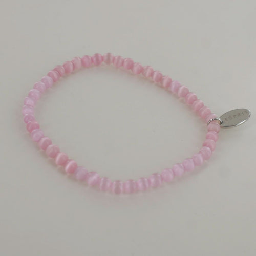Esprit Damen Armband Armkette Edelstahl Kunstperlen rosa ESBR023
