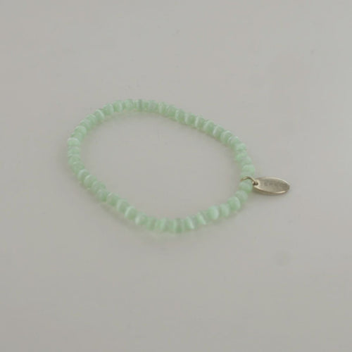 Esprit Damen Armband Armkette Edelstahl Kunstperlen grün ESBR024