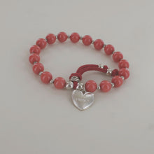 Laden Sie das Bild in den Galerie-Viewer, Esprit Damen Armband Armkette Edelstahl Rosé Kunstperlen rot ESBR027