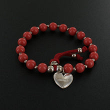 Laden Sie das Bild in den Galerie-Viewer, Esprit Damen Armband Armkette Edelstahl Rosé Kunstperlen rot ESBR027