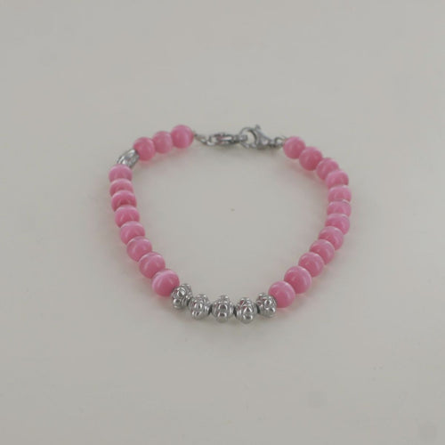 EDC by Esprit Damen Armband Armkette Edelstahl Kunstperlen rosa ESBR030