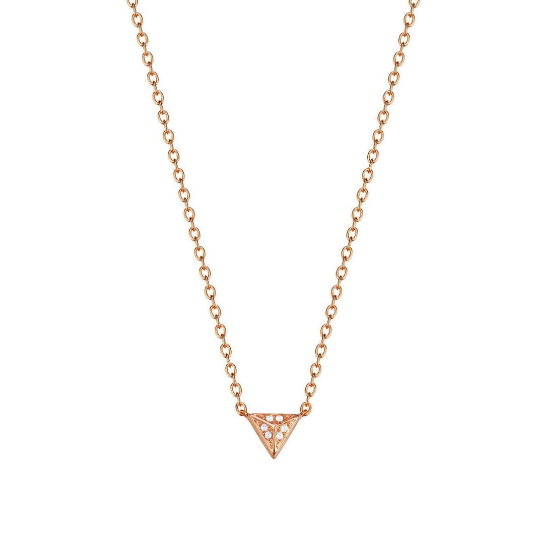 Esprit Damen Kette Collier Edelstahl Rosé JW50214 Dreieck ESNL03414C400